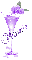 Rose Cocktail Glass Purple - Minnie