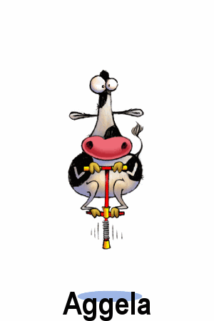 cow jumping on pogo stick