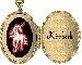 LOCKET WITH A HORSE WITH NAME KIMBERLY
