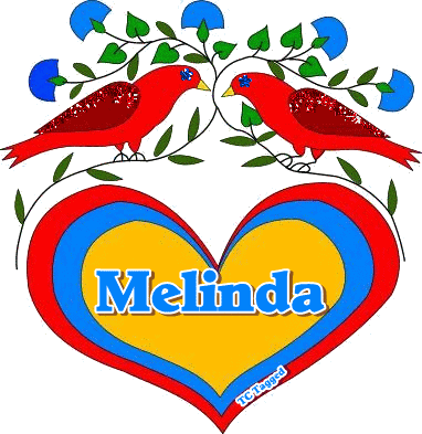 Melinda with heart and birds