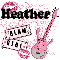 Glam girl, pink guitar- Heather