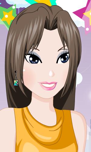 Girl with orange shirt