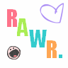 rawr with a smiley :D