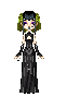 Goth girl in a long dress