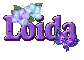 Purple Flower & Butterfly: Loida