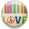 love and peace button