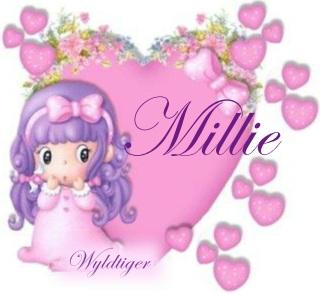 Girl with pink heart - Millie