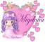 Girl with pink heart - Migdalia