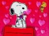 Snoopy and Woodstock with hearts