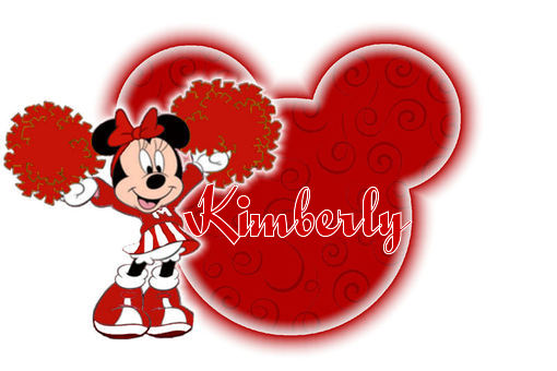 MINNIE HEAD WITH THE NAME KIMBERLY