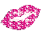 Pink Glitter Lips - Kisses to You