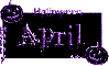 purple happy halloween april