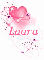 Pink Glitter Heart - Laura