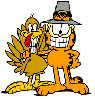 Garfield with turkey