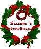 christmas wreath seasons greetings