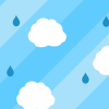 clouds and raindrops