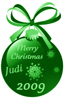 Green Xmas Ornament - Judi