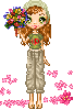 Hippie girl with flowers!