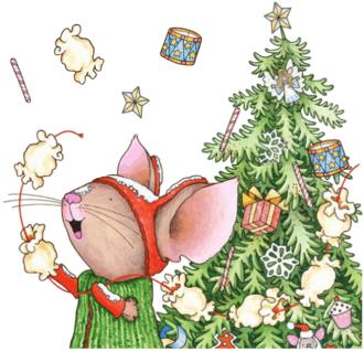 christmas critter decorating the tree