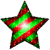 red & green star