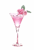 glittered pink champagne