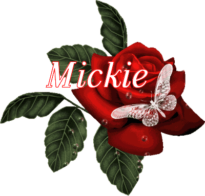 Butterfly Red Rose - Mickie