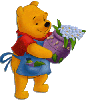 pooh with flower