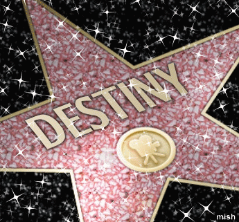the name destiny in glitter