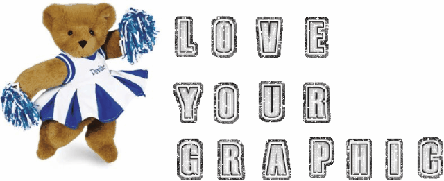 Cheerleader Bear - Love your graphic