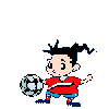 Girl and Her Soccer Ball