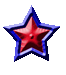 patriotic star with tiny firecracker