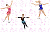 glitter ice skaters at rink