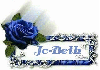 Blue flower tag for Jo-Beth