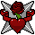 red heart and rose