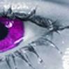 Crying purple eye