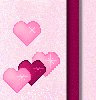 purple and pink hearts