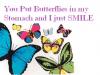 Butterflies and text