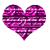 lined pink heart