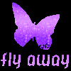 purple butterfly-fly away