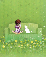GIRL WITH KITTY