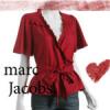 Red Silk Rufled Marc Jacobs