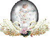 baby angel in swan globe