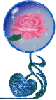 pink rose in globe