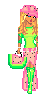 pink and green doll