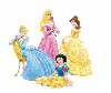 4 Princesses with Glitter