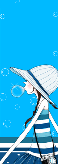 GIRL MAKING BUBBLES
