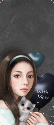 GIRL WITH KITTY