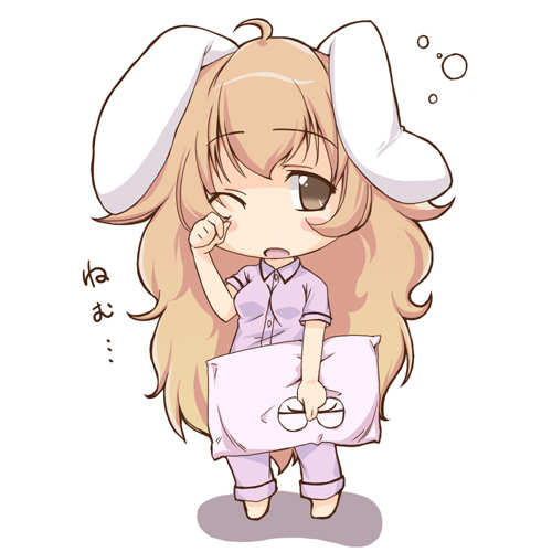 girl bunny sleep