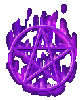 Purple Flaming Pentacle