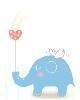 cute rainbow elephant